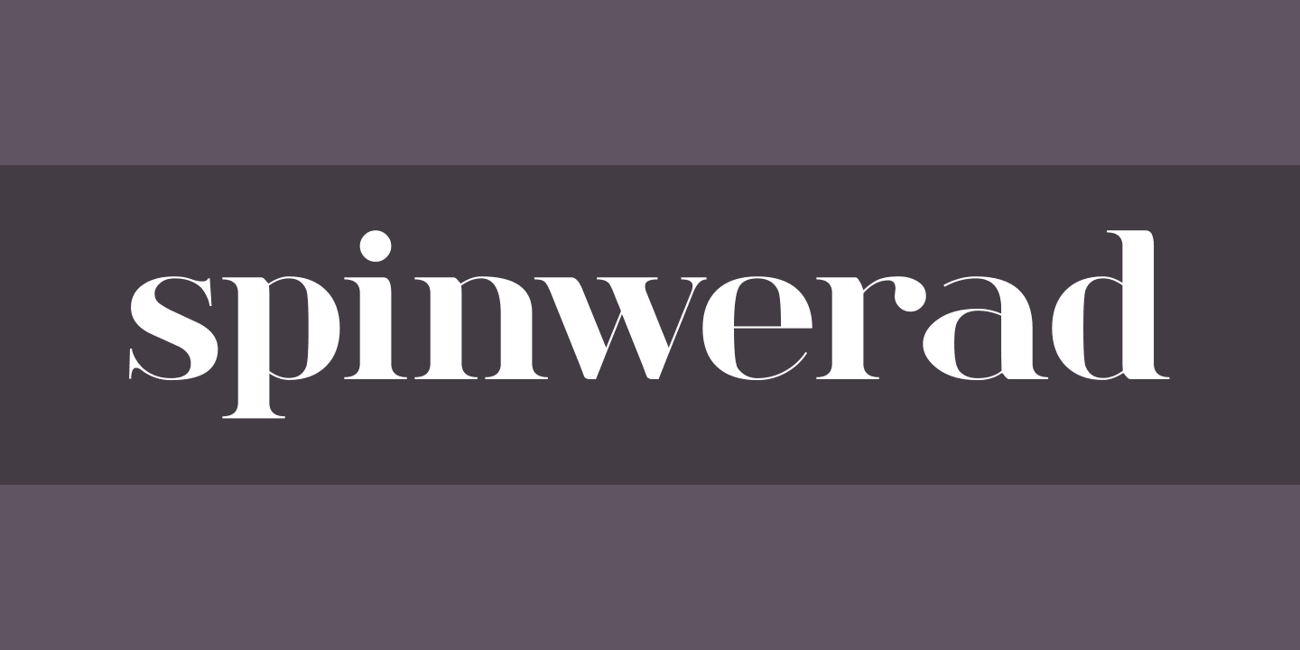spinwerad Bold Font preview